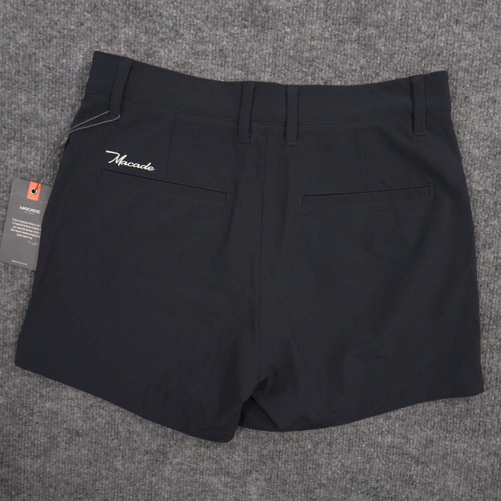 Macade Golf Flex Shorts Womens 36 Small Black Slim Fit Performance Stretch NEW - Picture 2 of 12